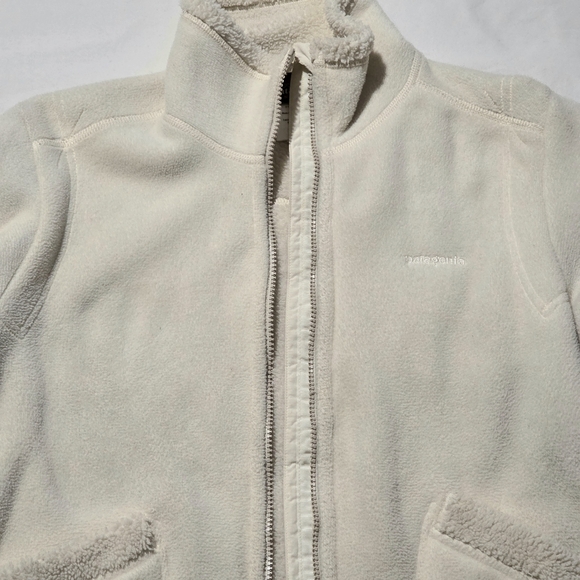 Patagonia Synchilla Full Zip Fleece Jacket Women's Medium Cream Ivory Gorpcore - Picture 6 of 12